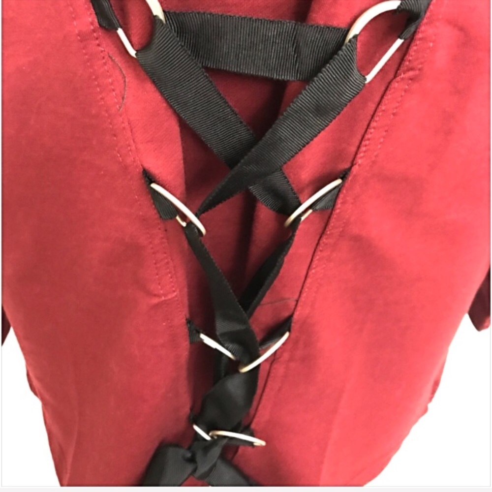 📍SALE Lace Up Corset Slouchy Tunic Top SM - Picture 5 of 5